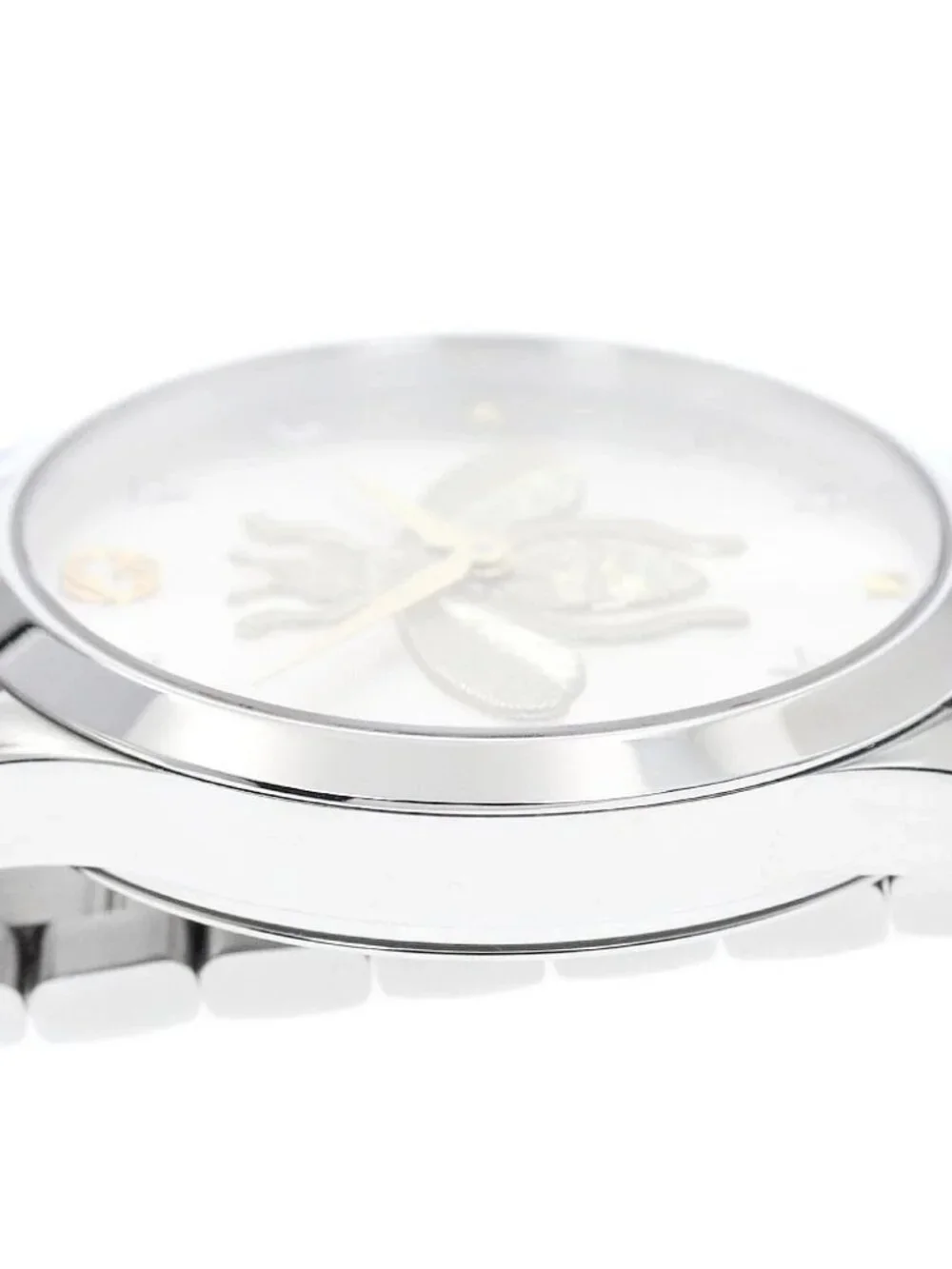 GUCCI G timeless bee 126.4/YA1264131 Silver / Gold Dial Quartz Boy's